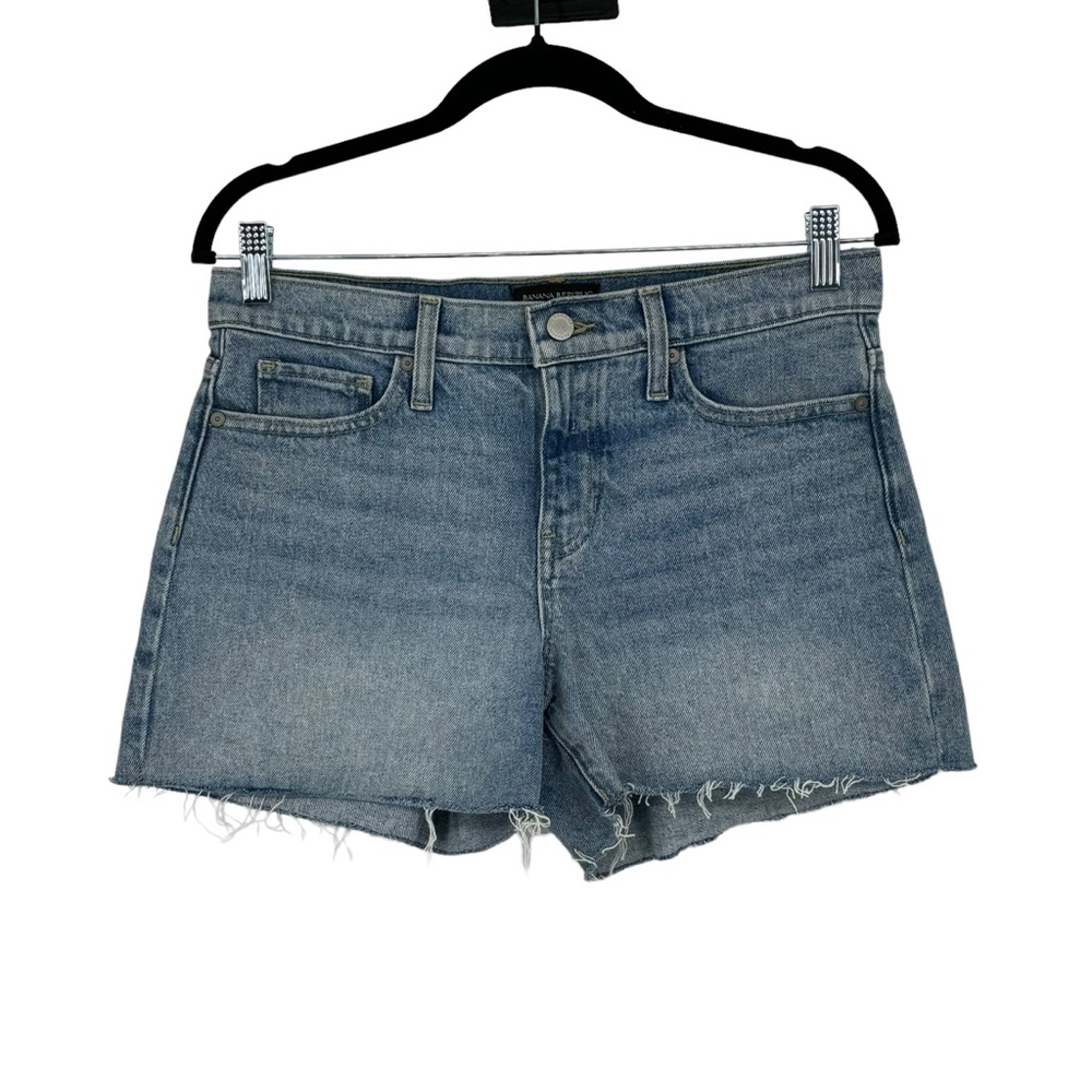*Banana Republic Premium Denim Size 28 Reg Blue Cotton/Spandex Mid Rise Shorts